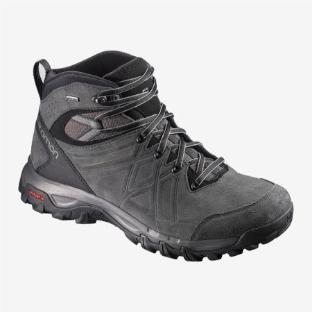 Salomon EVASION 2 MID LTR GTX Mens Hiking Boots Black UK QORE